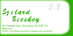 szilard bicskey business card